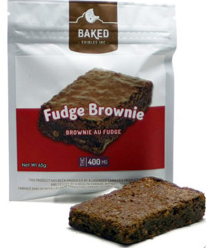 baked edibles, 400 mg THC, brownie